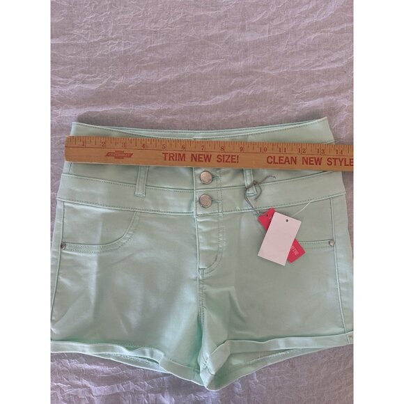 🌵4/$25 NWT Refuge Women's Size 2 Shorts‎ Mint Green Stretch High Rise Preppy - Picture 5 of 8
